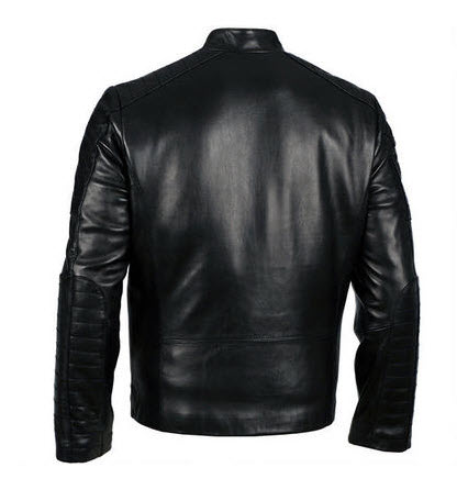 Tab Collar Leather Jacket