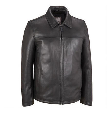 Shirt Style Collar Leather Jacket