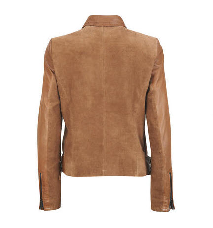 Brown Leather Suede Combo Jacket