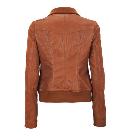 Leather Fleece Bomber Jacket