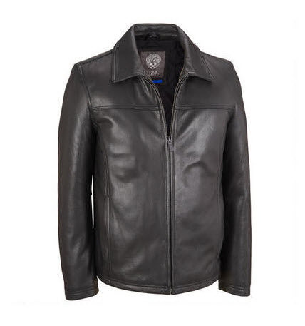 Shirt Style Collar Leather Jacket