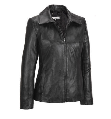 Shirt Style Collar Leather Jacket
