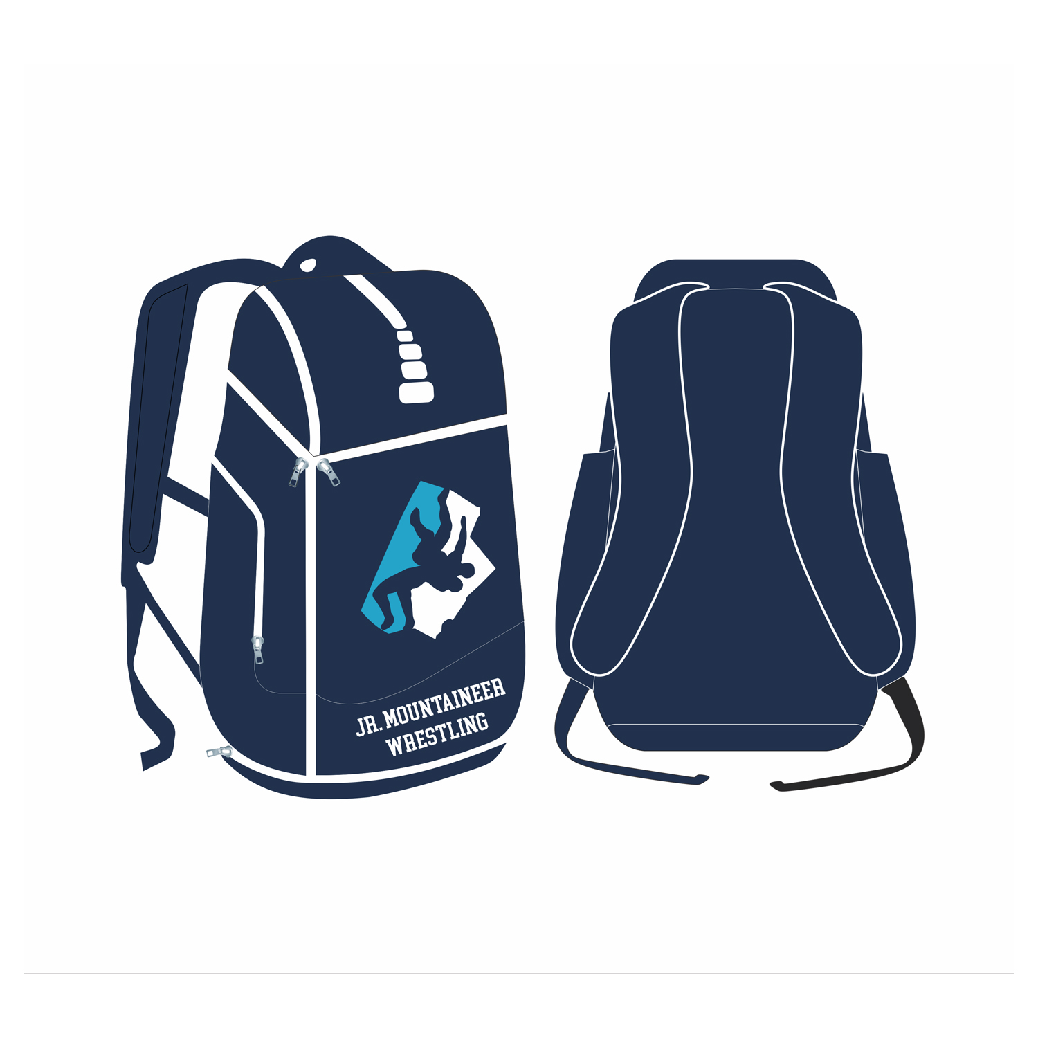 League Wears Blue Backpack